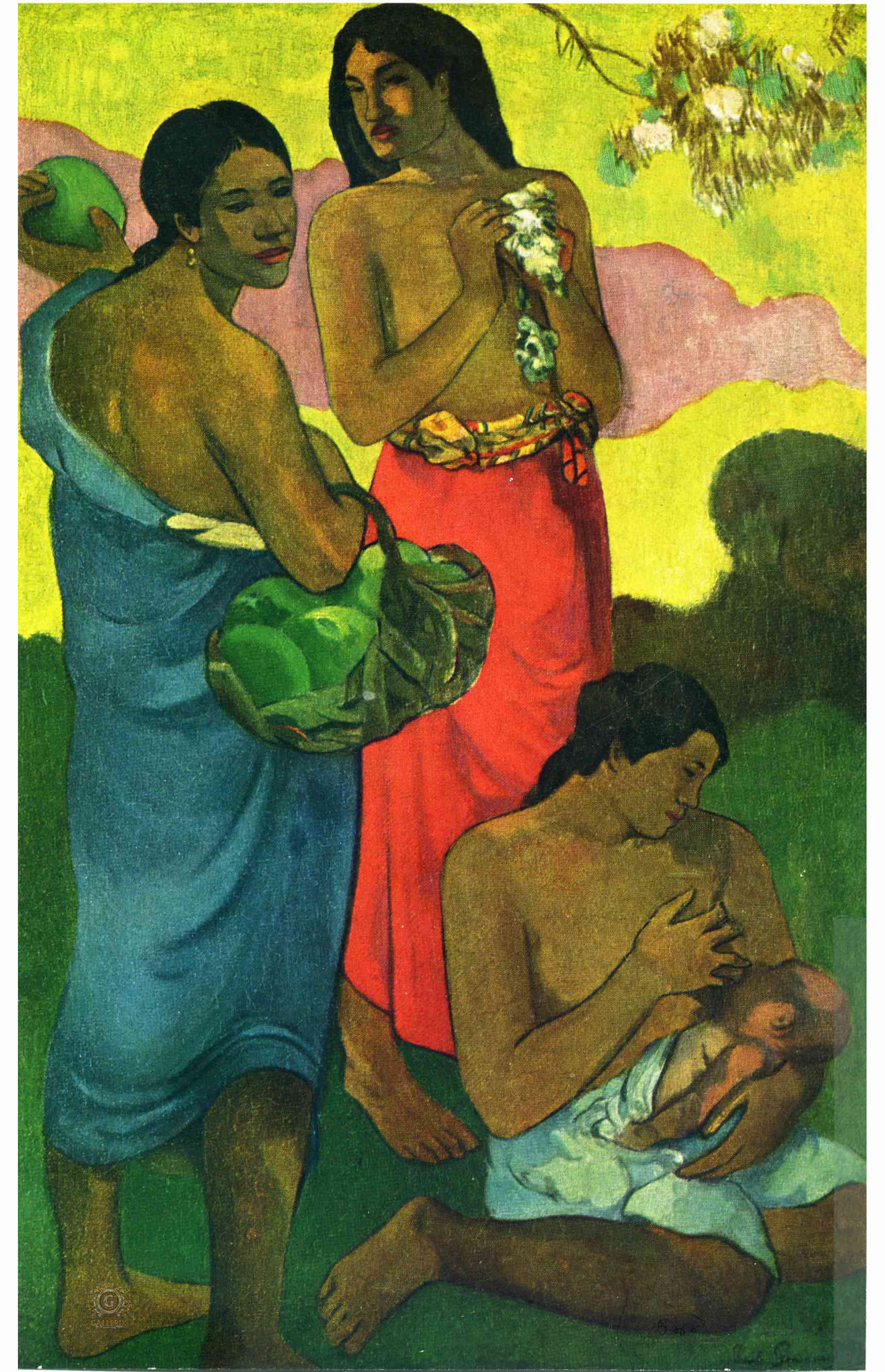 Поль Гоген. "Материнство (Женщины на берегу моря)". 1899.